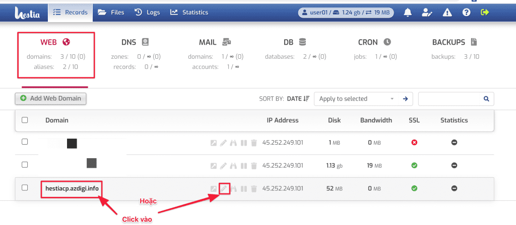 install SSL on HestiaCP