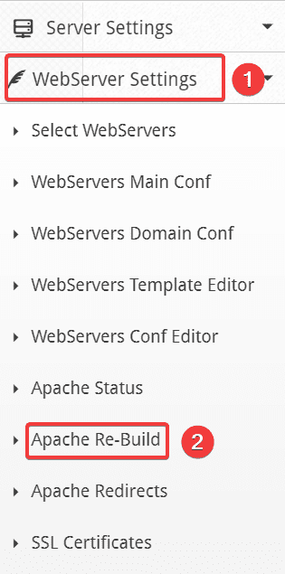 upgrade Apache on Centos Web Panel