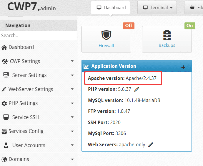 Upgrade Apache on Centos Web Panel