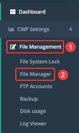 How to use File Manager on CentOS Web Panel