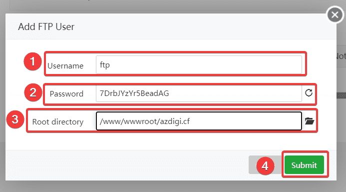 Tạo và sử dụng FTP trên aaPanel.