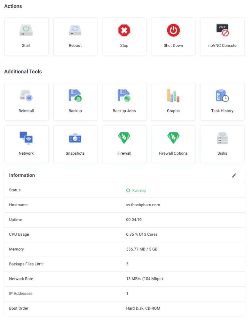 turbo cloud server panel