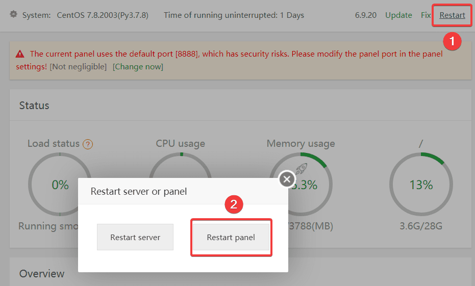 How to update the aaPanel version