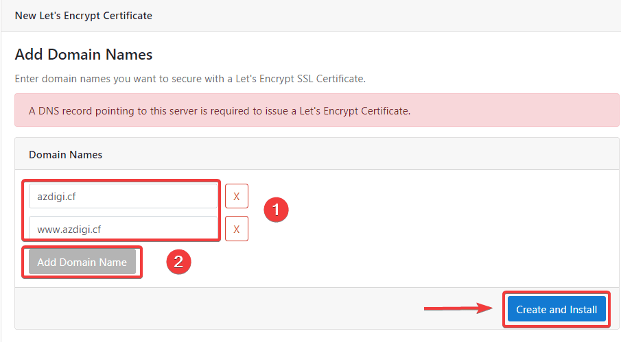 cài đặt SSL Let's Encrypt trên CloudPanel