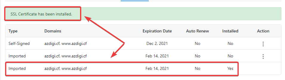 Install paid SSL on CloudPanel