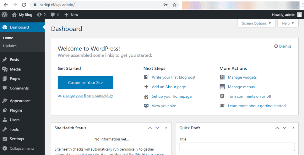 Install WordPress on LarVPS