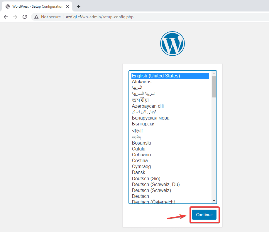 Install WordPress on Openlitespeed
