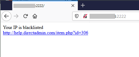 Your IP is blacklisted