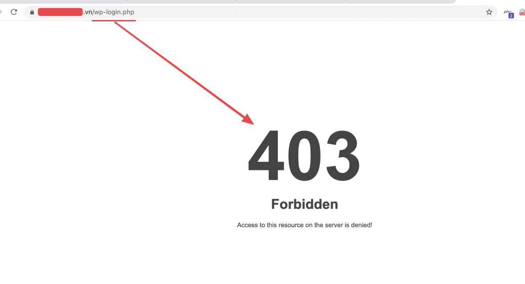 Processing 403 error when accessing WordPress admin