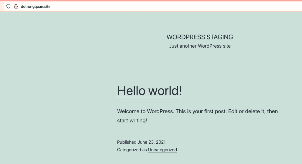 sử dụng WordPress Staging trên CyberPanel