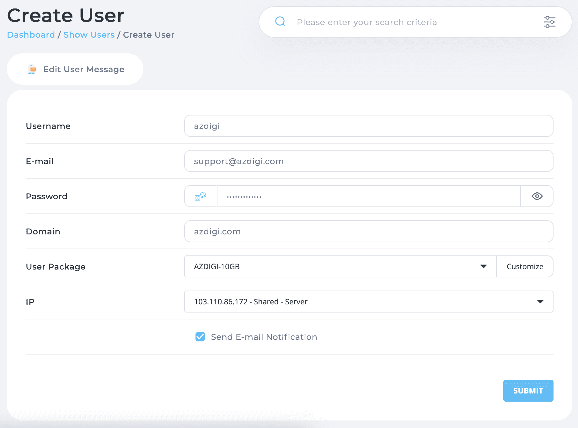 how-to-create-the-user-on-directadmin