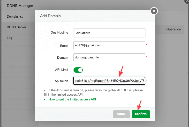 How to configure DDNS aaPanel to CloudFlare