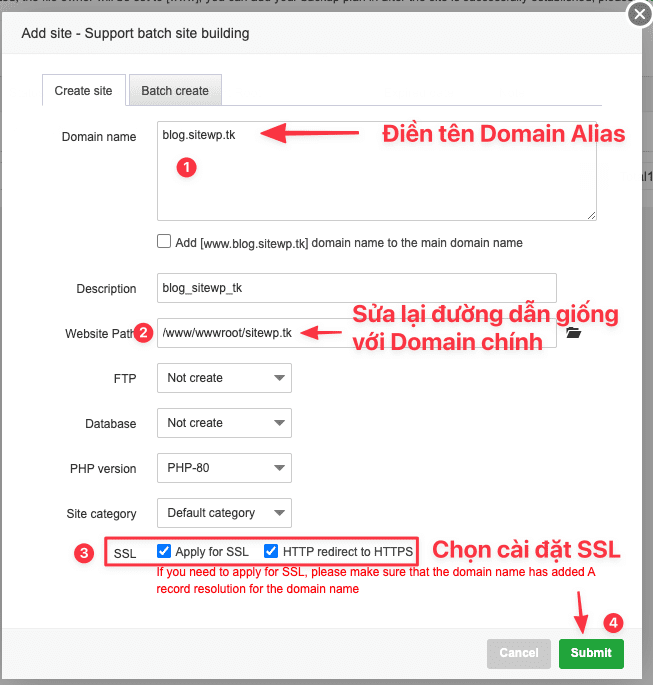 How to configure Alias domain on aaPanel