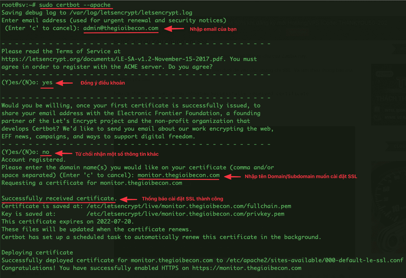 How to install Let's Encrypt SSL on Zabbix