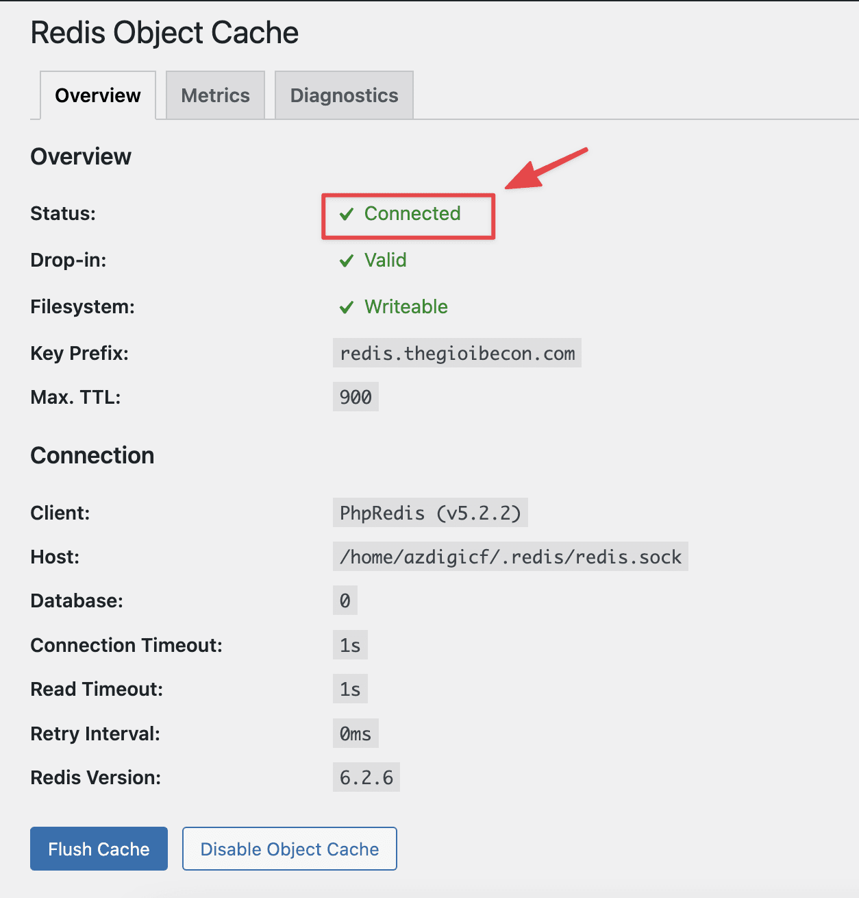 enable Redis Cache on SEO Hosting