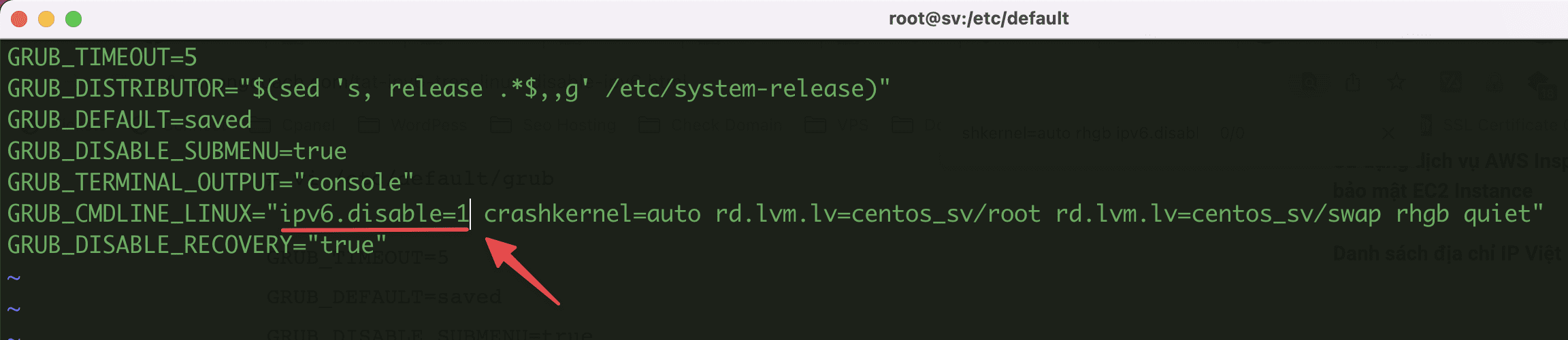 How to disable IPv6 on RHEL/CentOS 7