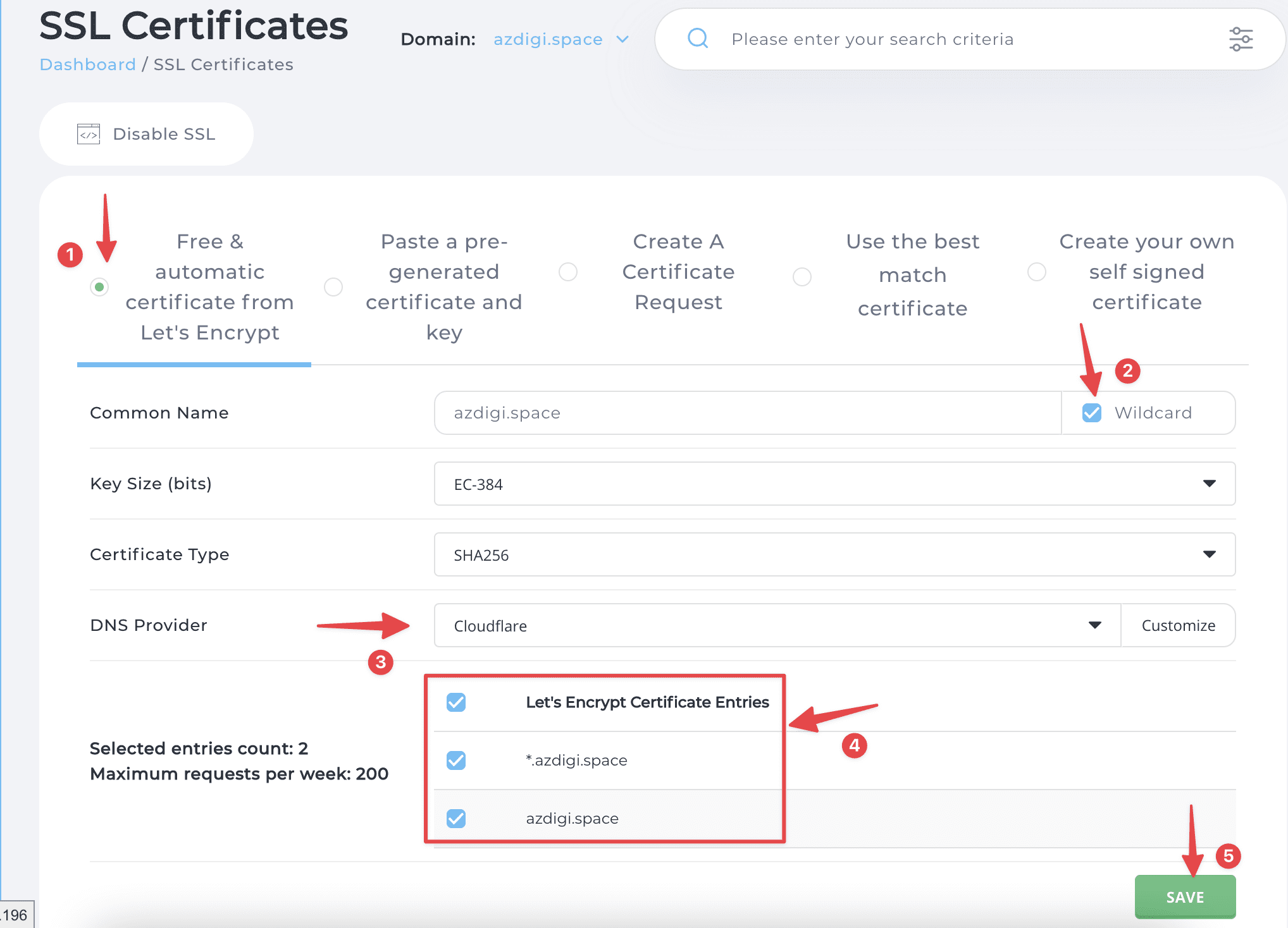 How to install Let's Encrypt Wildcard SSL on DirectAdmin