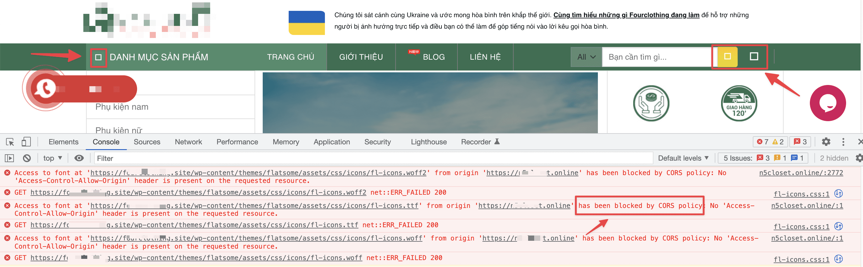 Fix the blocked by CORS policy error on WordPress