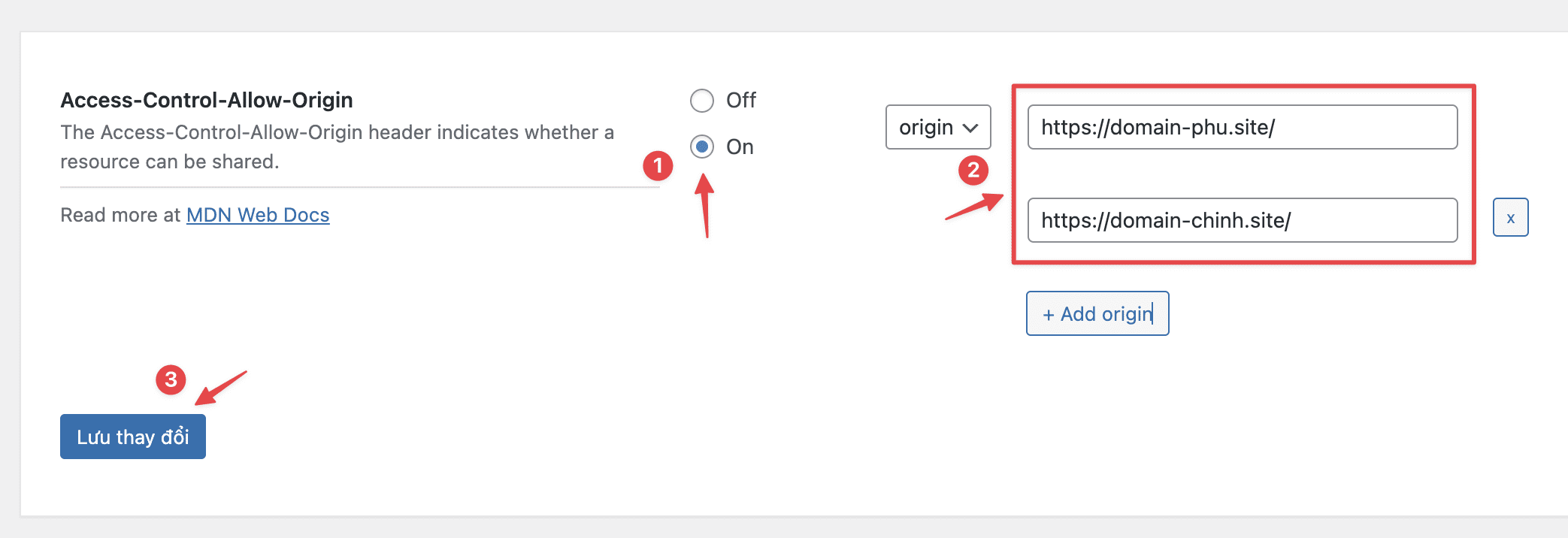 Fix the blocked by CORS policy error on WordPress