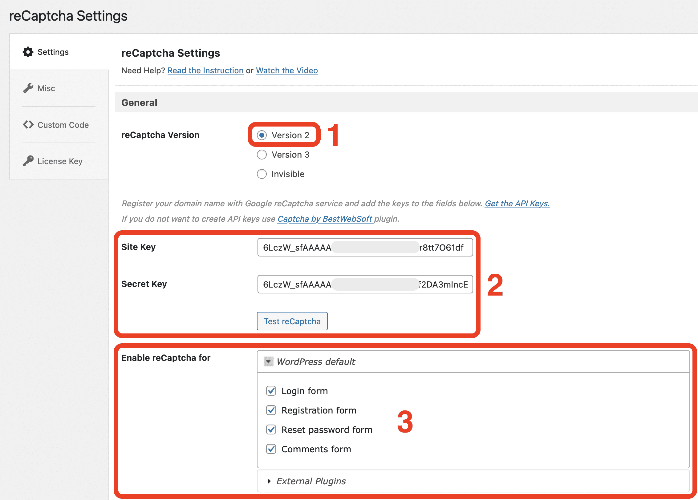 Install and use reCAPTCHA on WordPress.