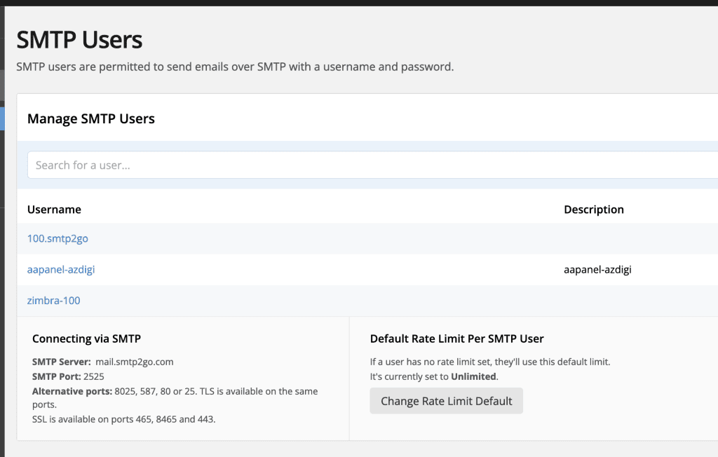 configure mail Relay on aaPanel