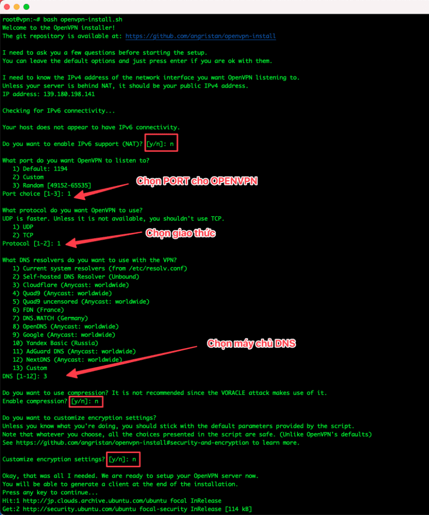 cài đặt OpenVPN trên Ubuntu 20.04