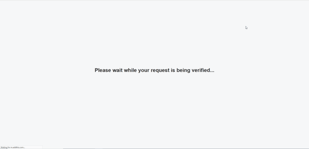 please wait while request