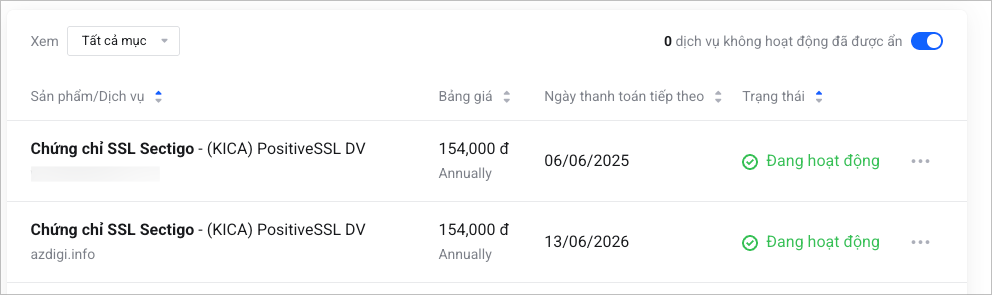 Hướng dẫn xác thực chứng chỉ Paid SSL AZDIGI