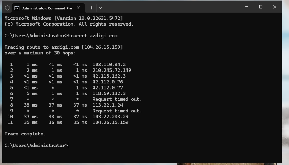 Hướng dẫn sử dụng Ping và Tracert